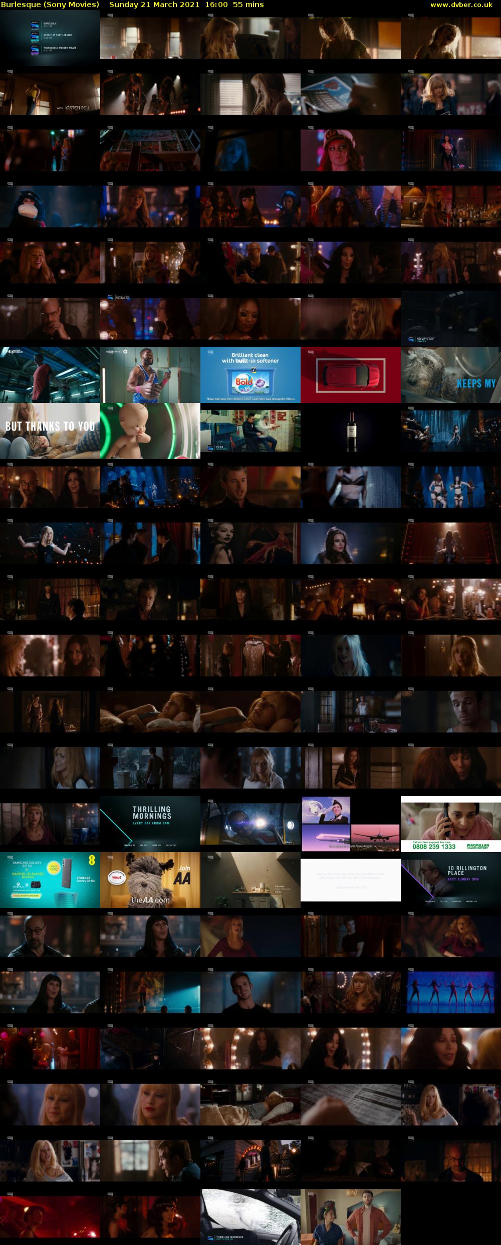 Burlesque (Sony Movies) Sunday 21 March 2021 16:00 - 16:55