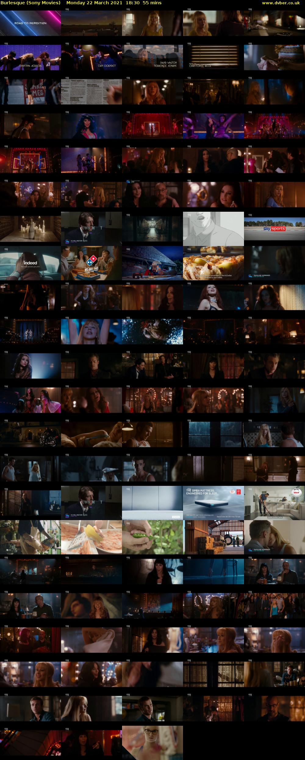 Burlesque (Sony Movies) Monday 22 March 2021 18:30 - 19:25