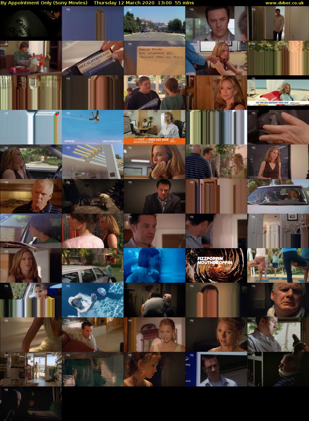 By Appointment Only (Sony Movies) Thursday 12 March 2020 13:00 - 13:55