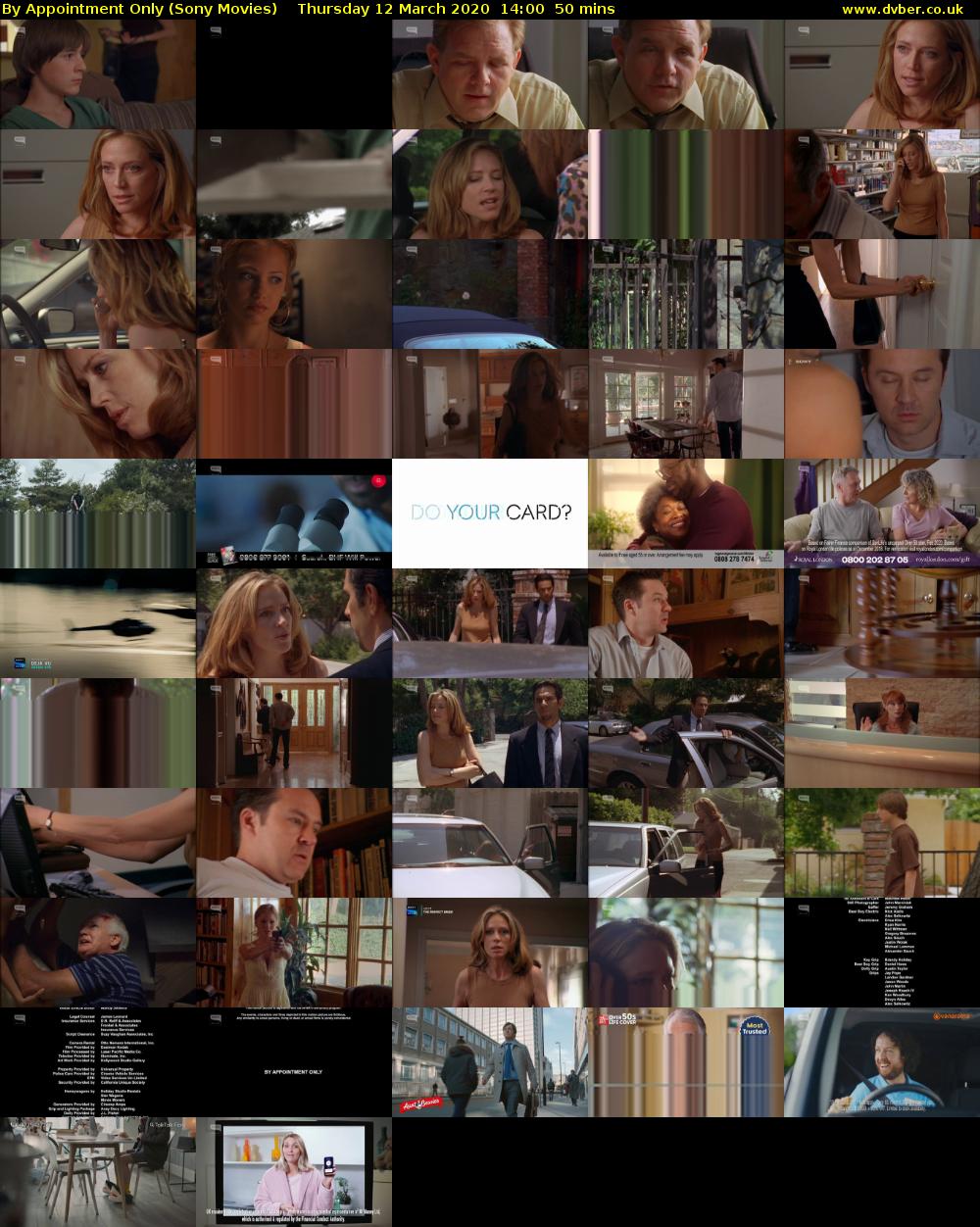 By Appointment Only (Sony Movies) Thursday 12 March 2020 14:00 - 14:50