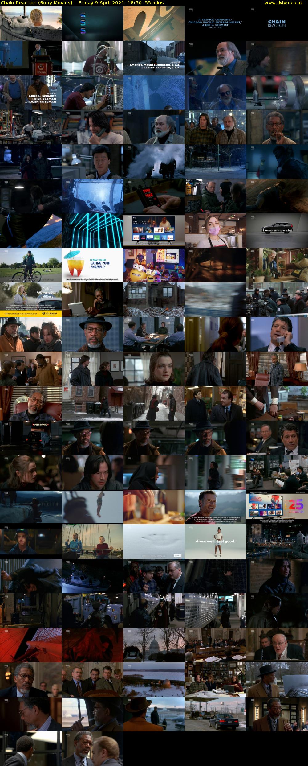 Chain Reaction (Sony Movies) Friday 9 April 2021 18:50 - 19:45