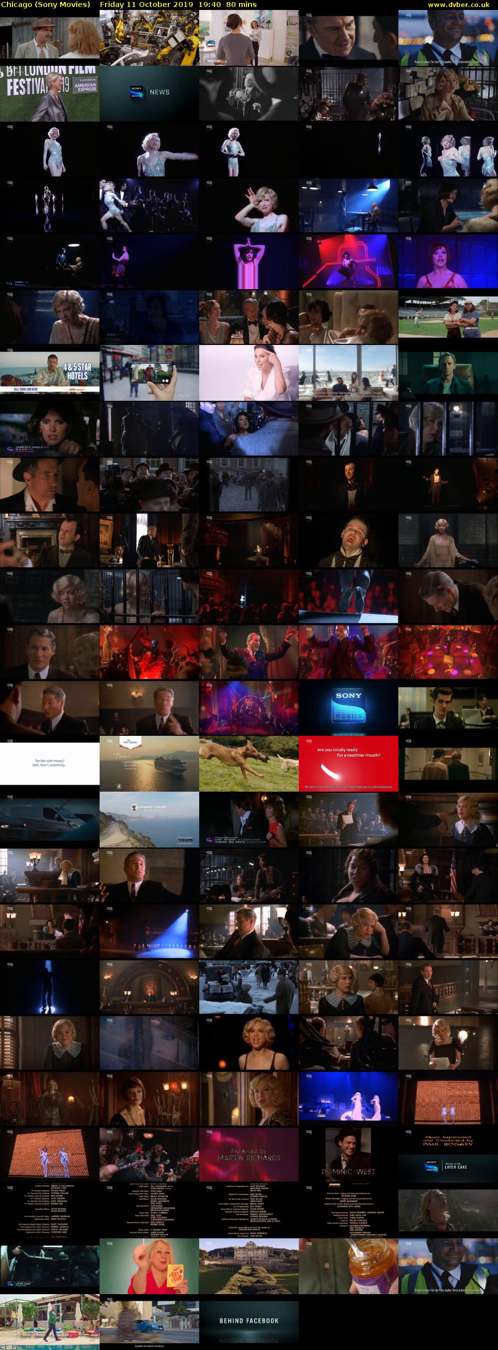 Chicago (Sony Movies) Friday 11 October 2019 19:40 - 21:00