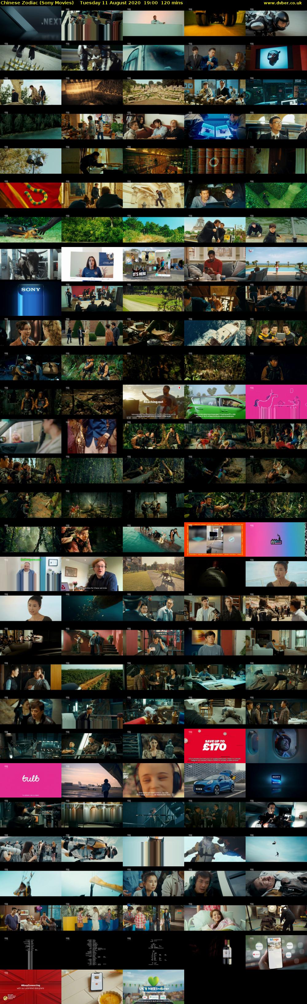Chinese Zodiac (Sony Movies) Tuesday 11 August 2020 19:00 - 21:00