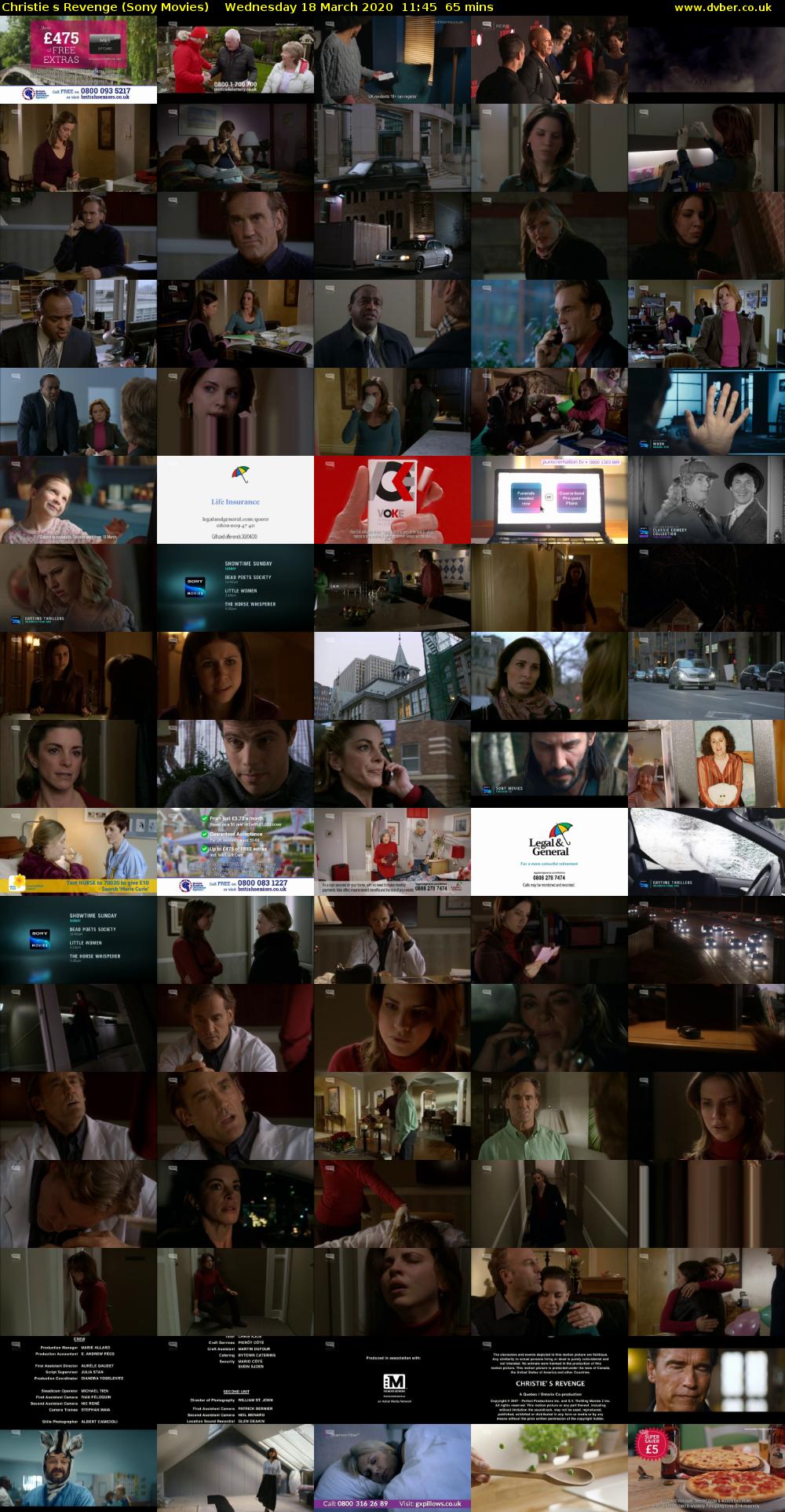 Christies Revenge (Sony Movies) Wednesday 18 March 2020 11:45 - 12:50
