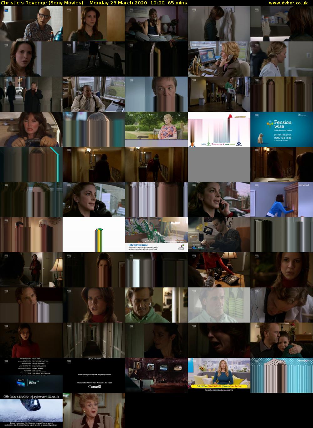 Christies Revenge (Sony Movies) Monday 23 March 2020 10:00 - 11:05
