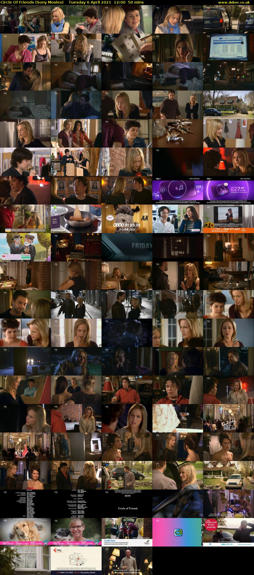 Circle Of Friends (Sony Movies) Tuesday 6 April 2021 12:00 - 12:50