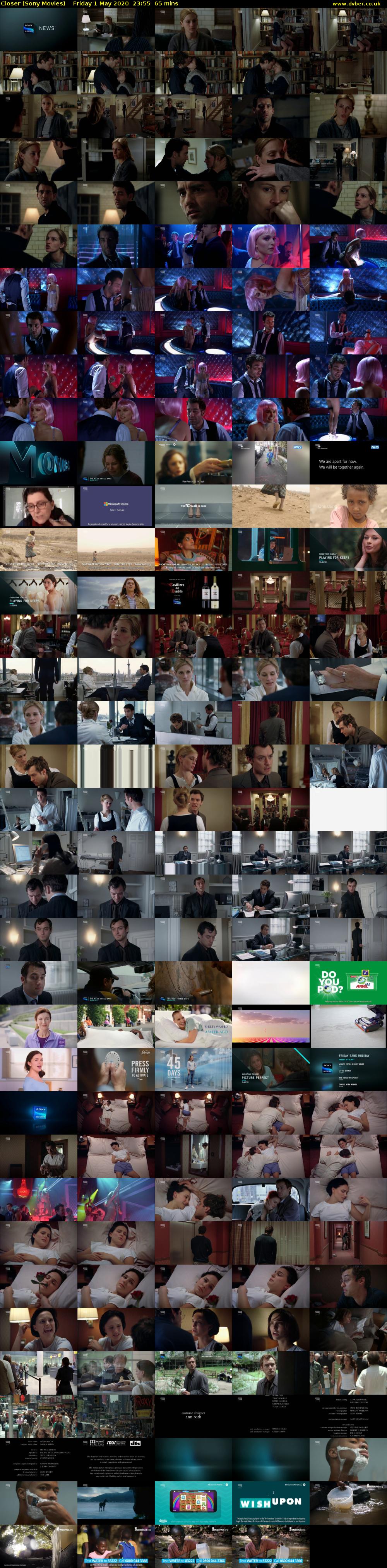 Closer (Sony Movies) Friday 1 May 2020 23:55 - 01:00