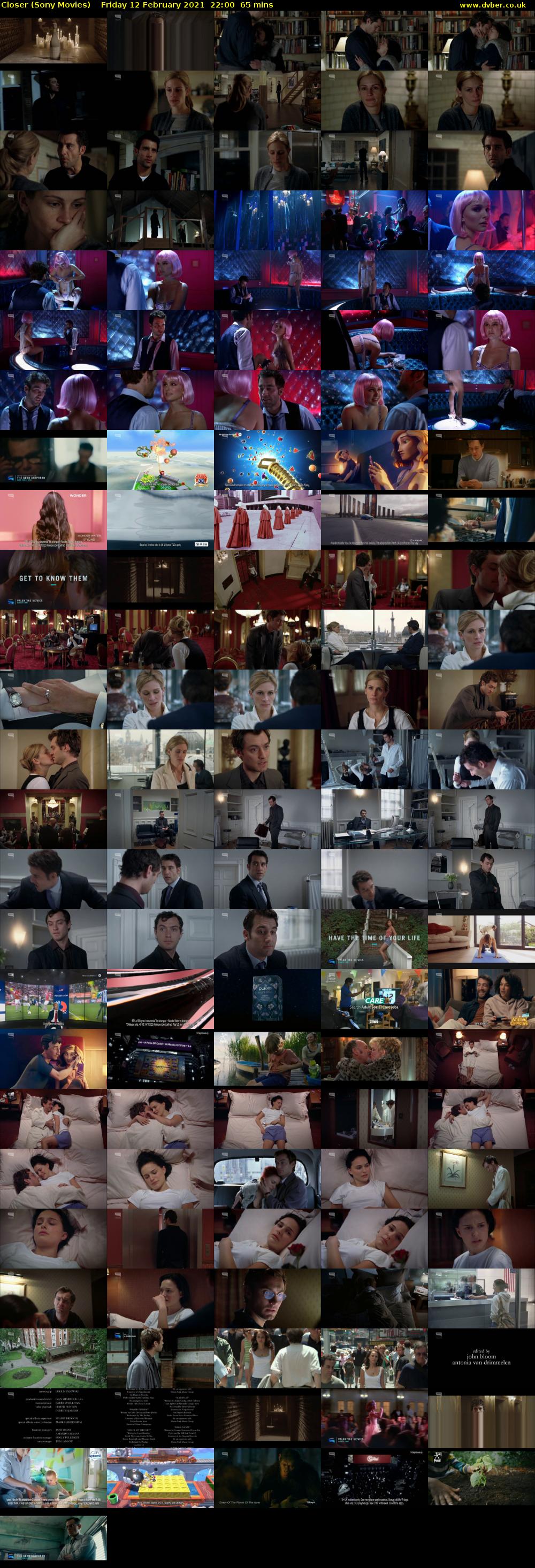 Closer (Sony Movies) Friday 12 February 2021 22:00 - 23:05