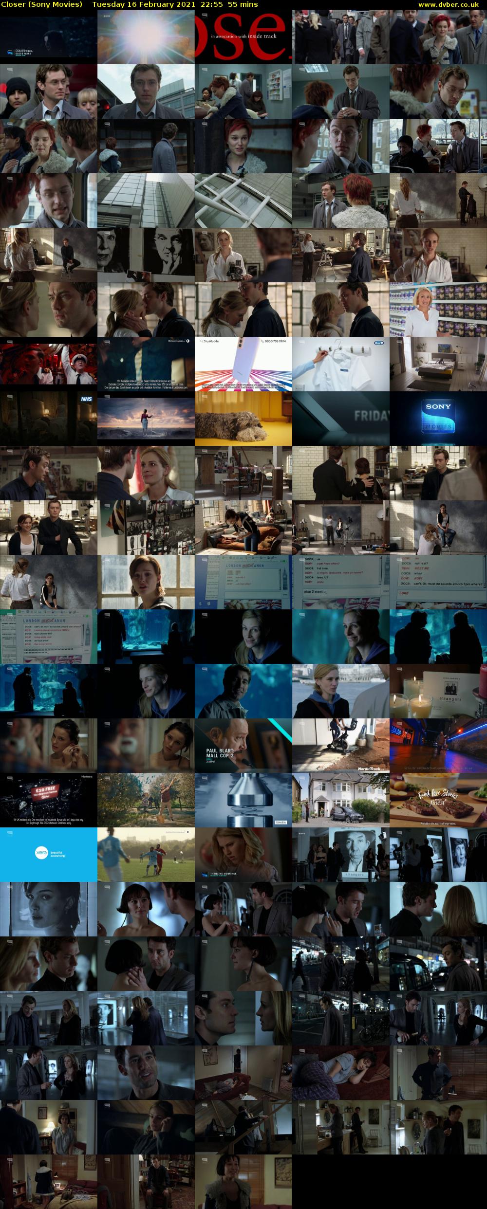 Closer (Sony Movies) Tuesday 16 February 2021 22:55 - 23:50