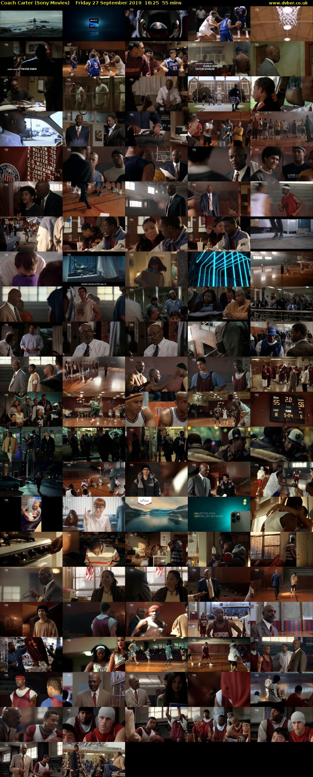 Coach Carter (Sony Movies) Friday 27 September 2019 18:25 - 19:20