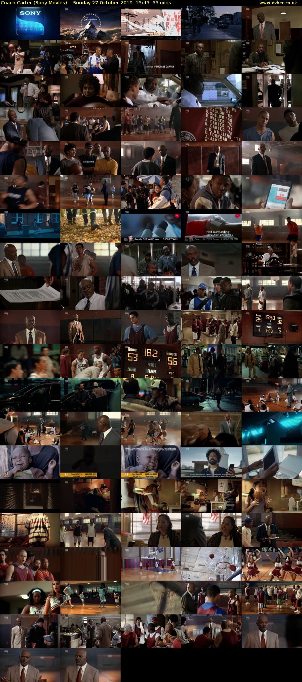 Coach Carter (Sony Movies) Sunday 27 October 2019 15:45 - 16:40