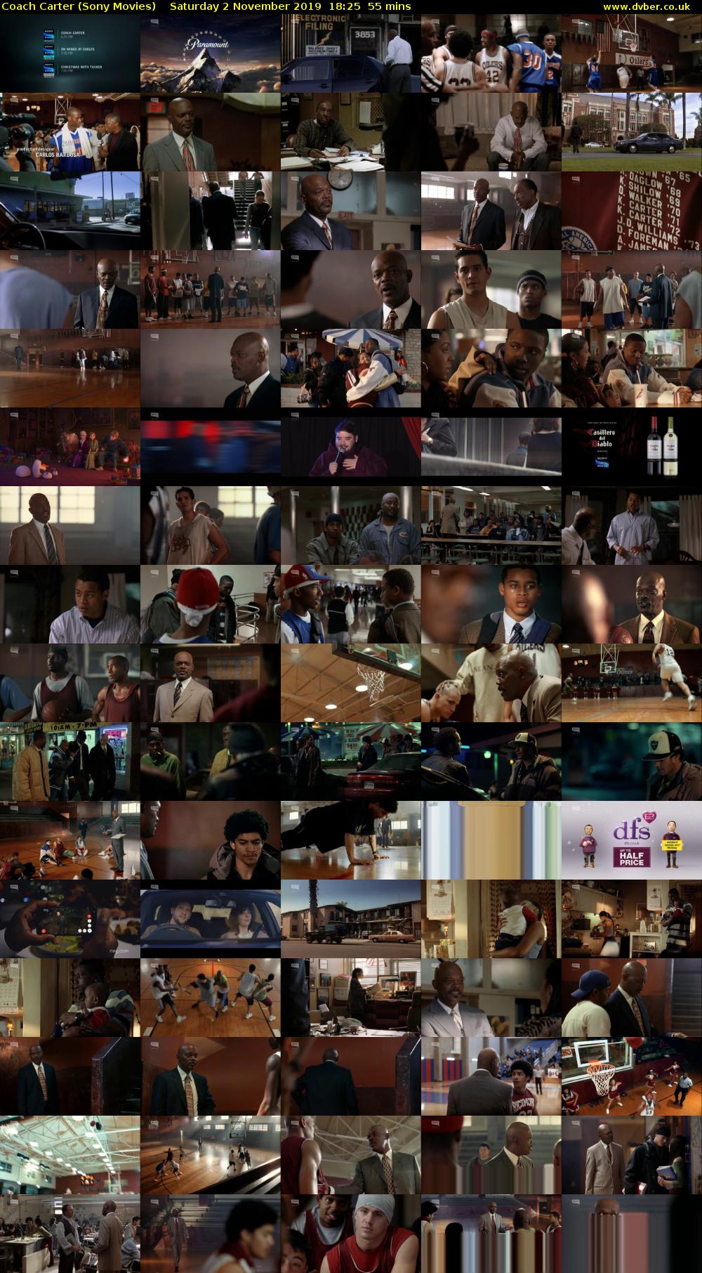 Coach Carter (Sony Movies) Saturday 2 November 2019 18:25 - 19:20