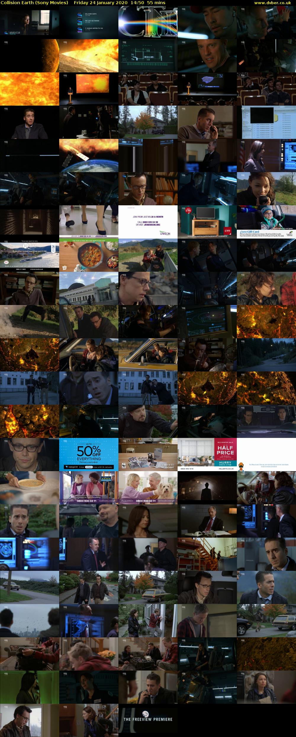 Collision Earth (Sony Movies) Friday 24 January 2020 14:50 - 15:45