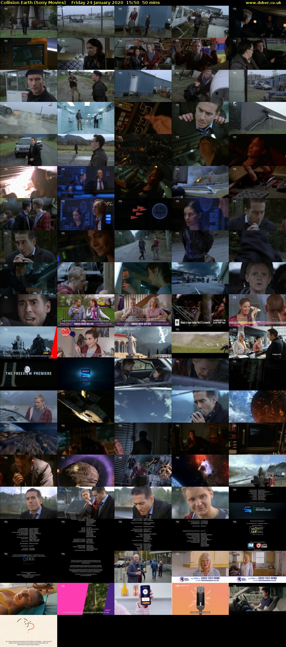 Collision Earth (Sony Movies) Friday 24 January 2020 15:50 - 16:40