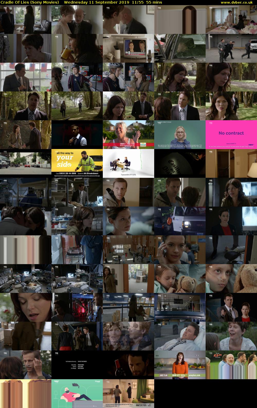 Cradle Of Lies (Sony Movies) Wednesday 11 September 2019 11:55 - 12:50