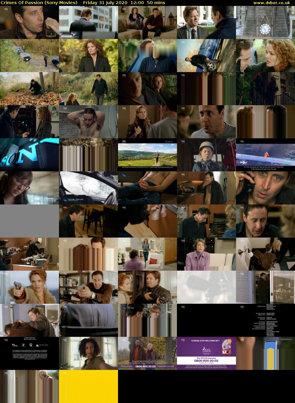 Crimes Of Passion (Sony Movies) Friday 31 July 2020 12:00 - 12:50