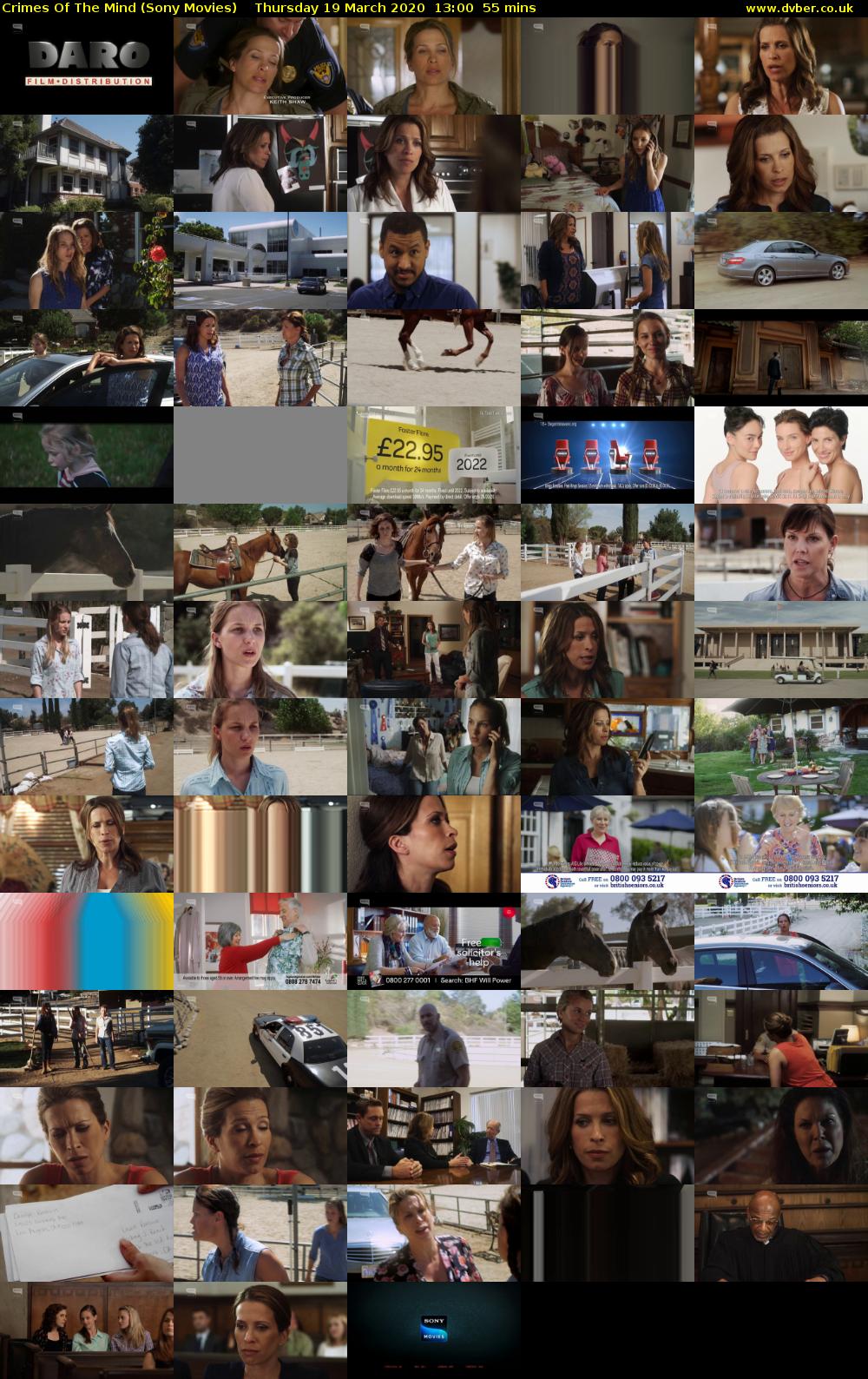Crimes Of The Mind (Sony Movies) Thursday 19 March 2020 13:00 - 13:55