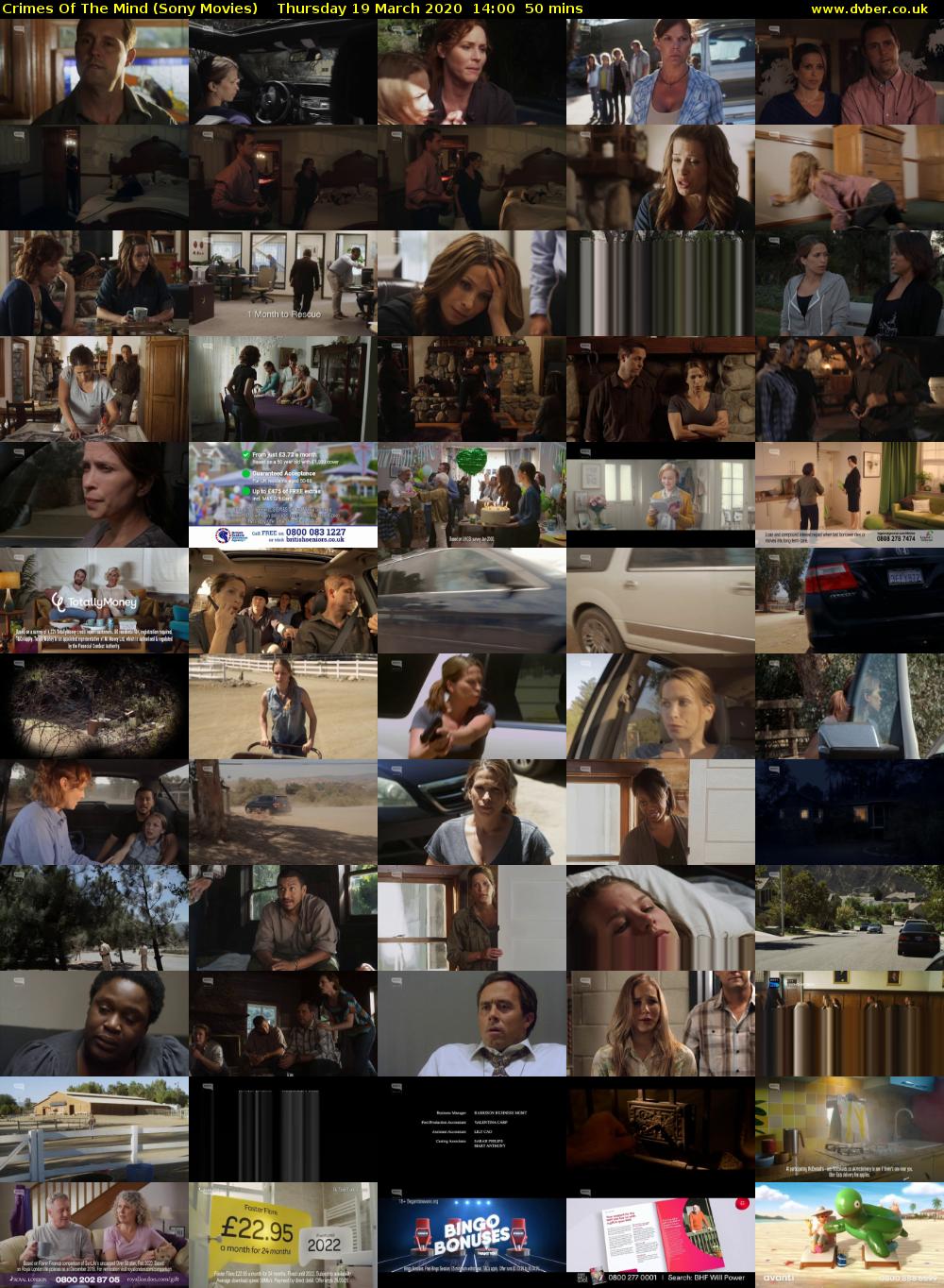 Crimes Of The Mind (Sony Movies) Thursday 19 March 2020 14:00 - 14:50