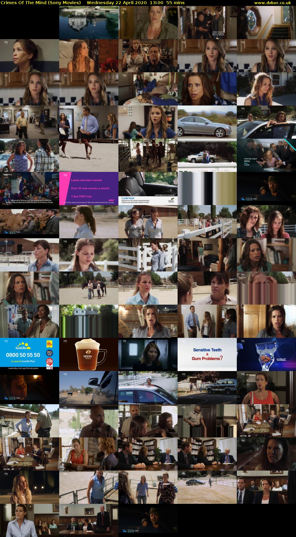 Crimes Of The Mind (Sony Movies) Wednesday 22 April 2020 13:00 - 13:55