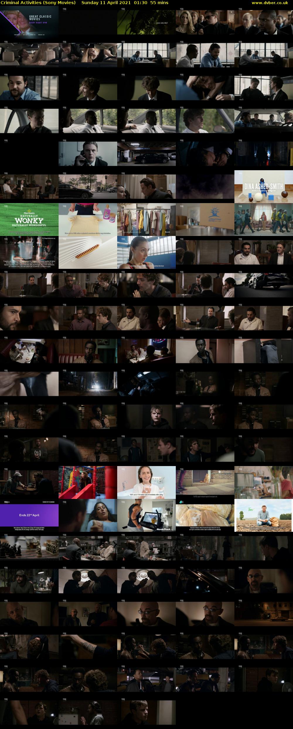 Criminal Activities (Sony Movies) Sunday 11 April 2021 01:30 - 02:25