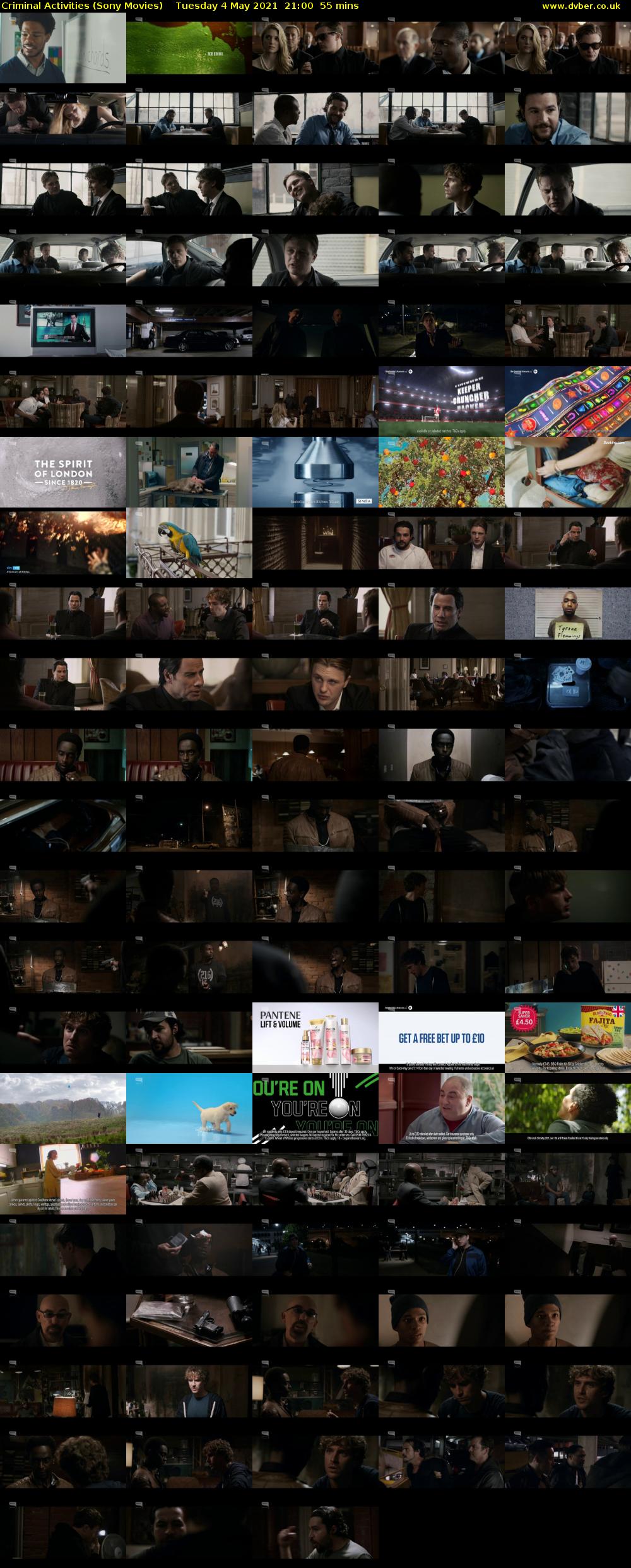 Criminal Activities (Sony Movies) Tuesday 4 May 2021 21:00 - 21:55