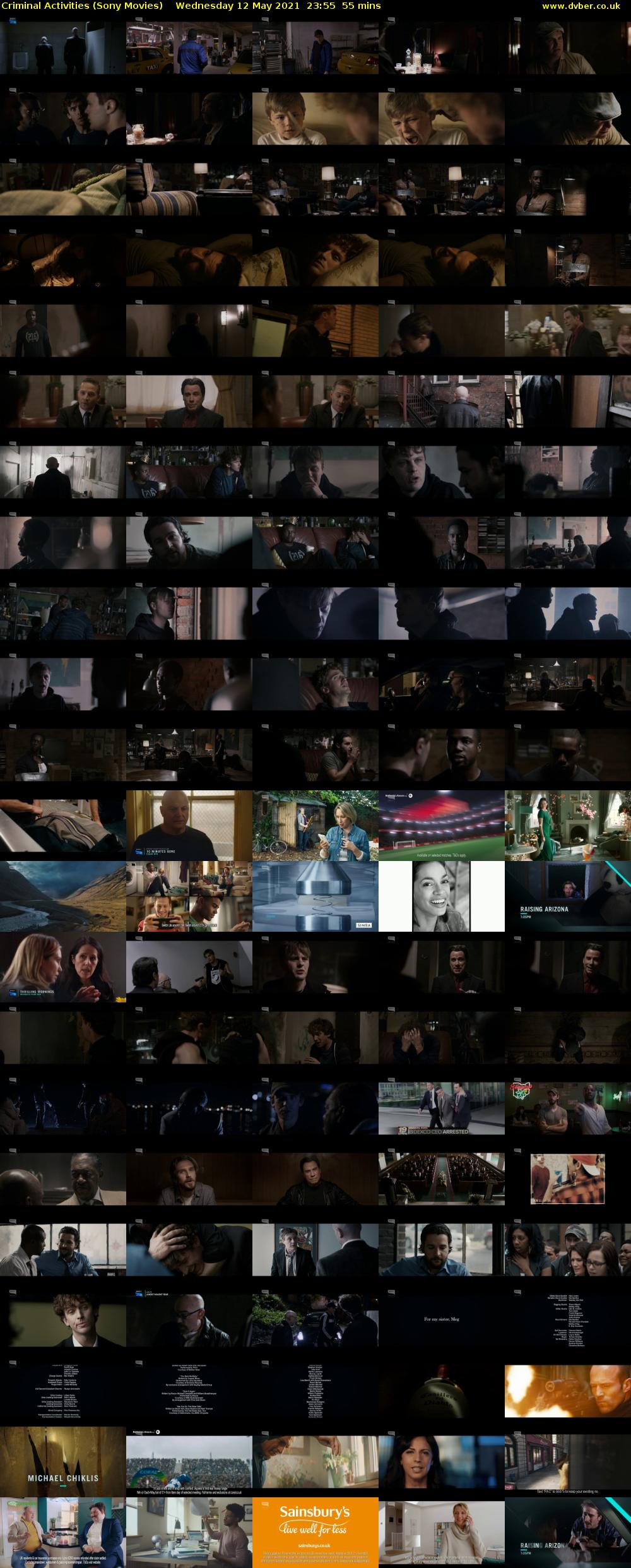 Criminal Activities (Sony Movies) Wednesday 12 May 2021 23:55 - 00:50