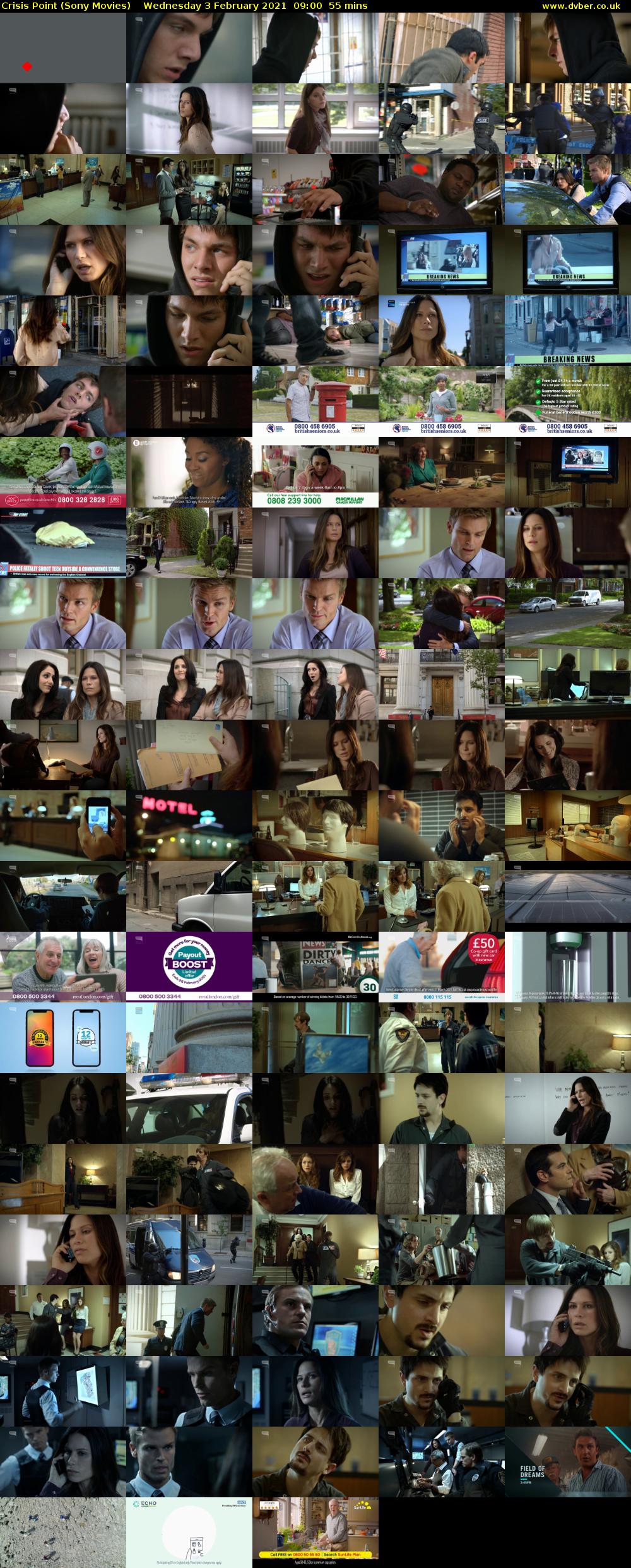 Crisis Point (Sony Movies) Wednesday 3 February 2021 09:00 - 09:55