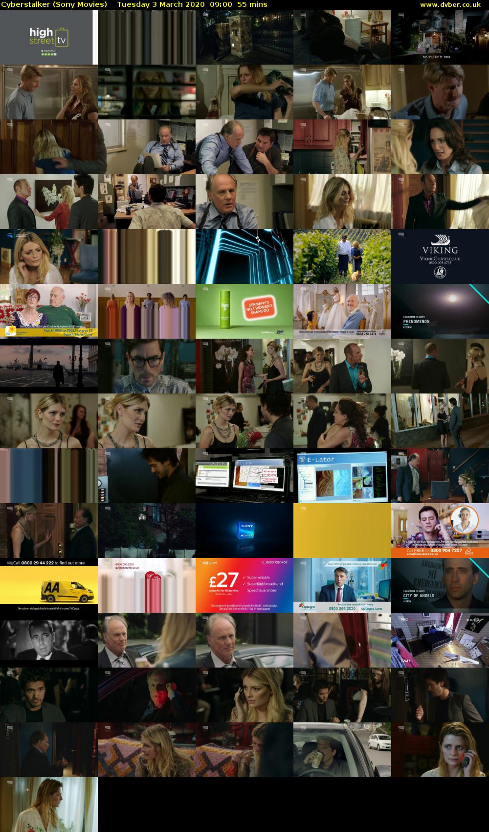 Cyberstalker (Sony Movies) Tuesday 3 March 2020 09:00 - 09:55
