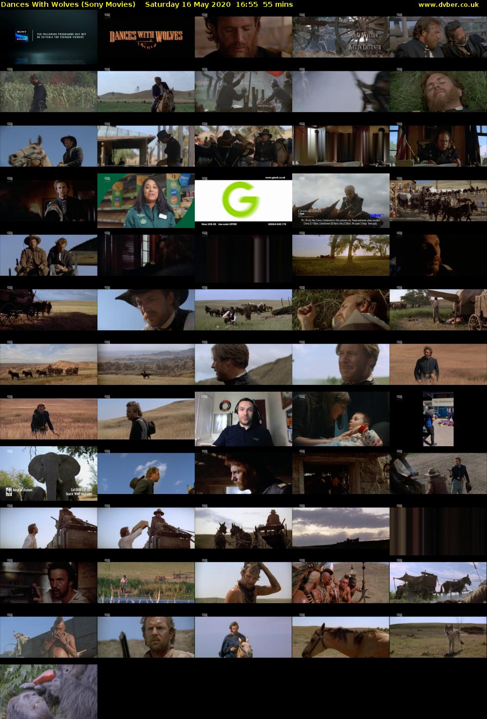 Dances With Wolves (Sony Movies) Saturday 16 May 2020 16:55 - 17:50