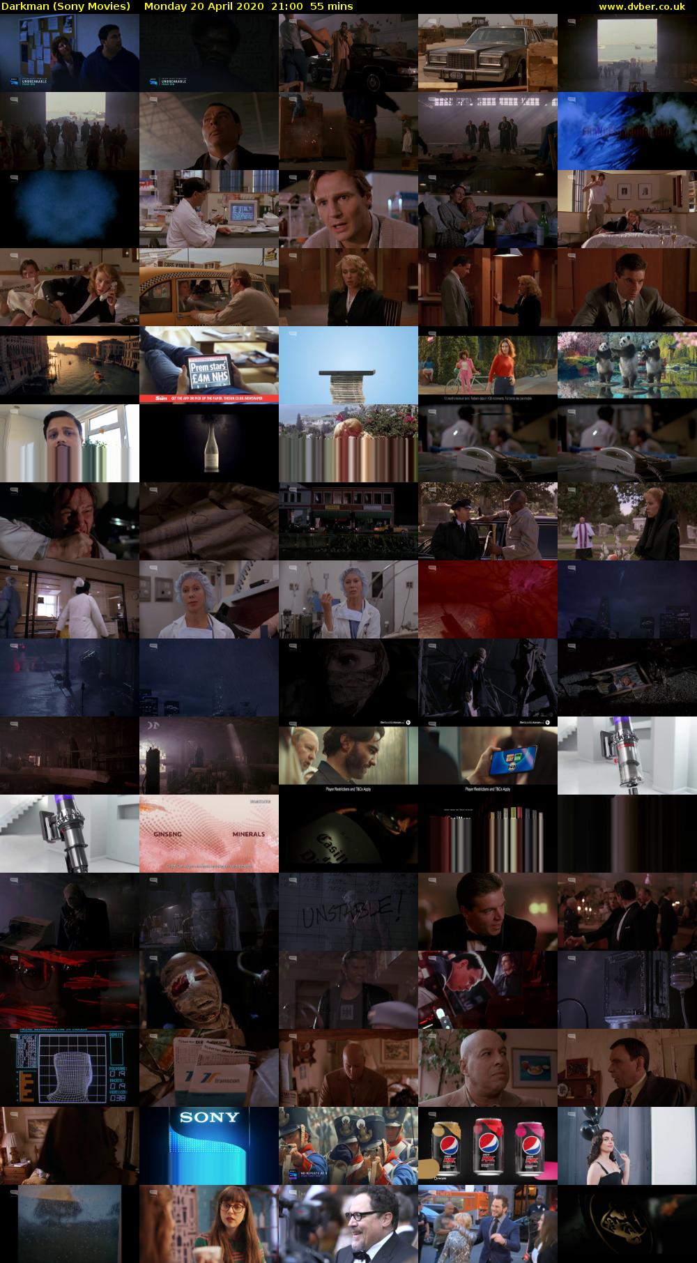 Darkman (Sony Movies) Monday 20 April 2020 21:00 - 21:55