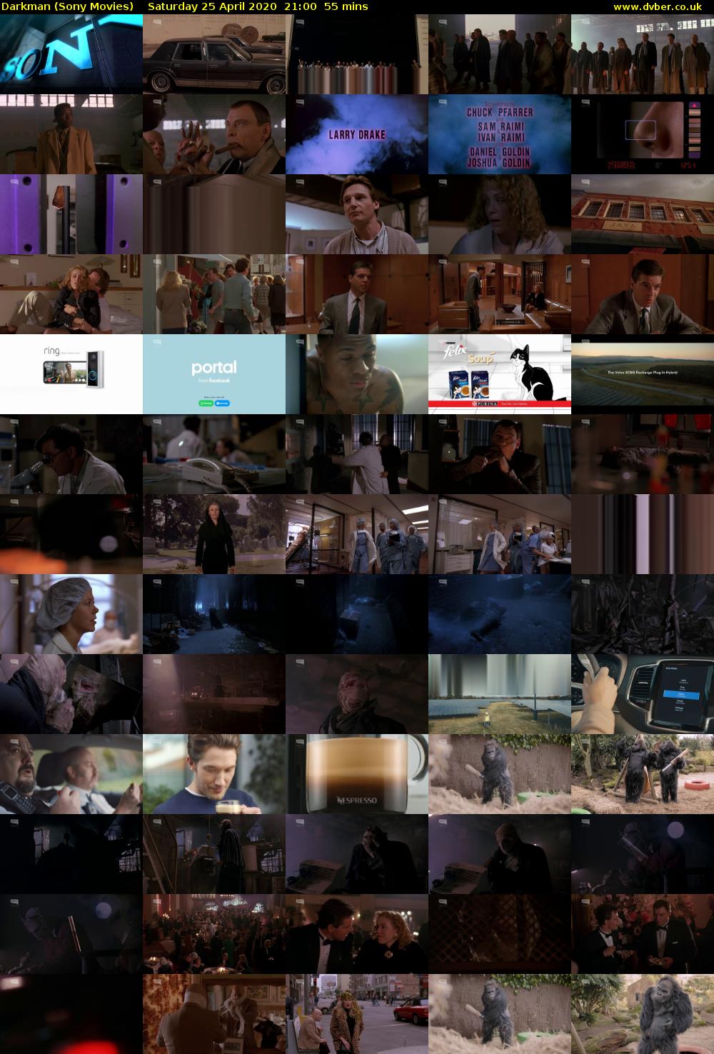 Darkman (Sony Movies) Saturday 25 April 2020 21:00 - 21:55
