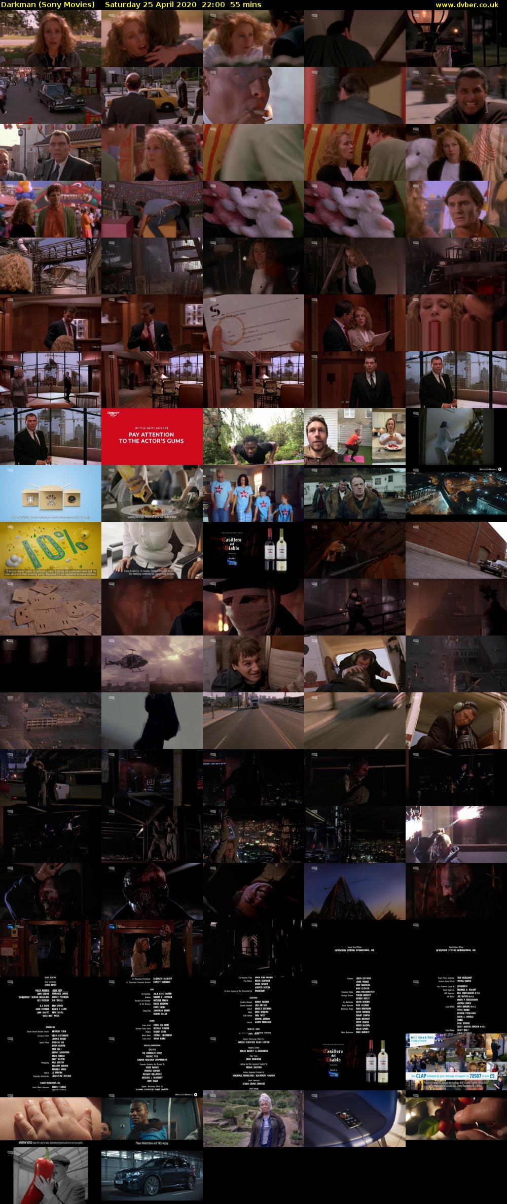Darkman (Sony Movies) Saturday 25 April 2020 22:00 - 22:55