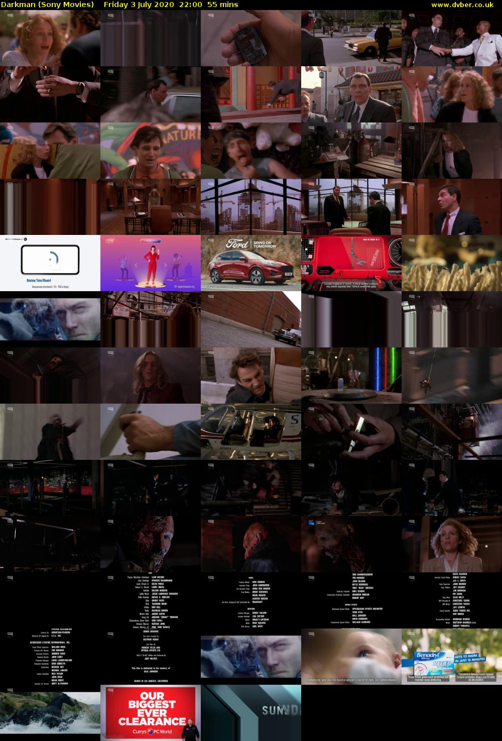 Darkman (Sony Movies) Friday 3 July 2020 22:00 - 22:55