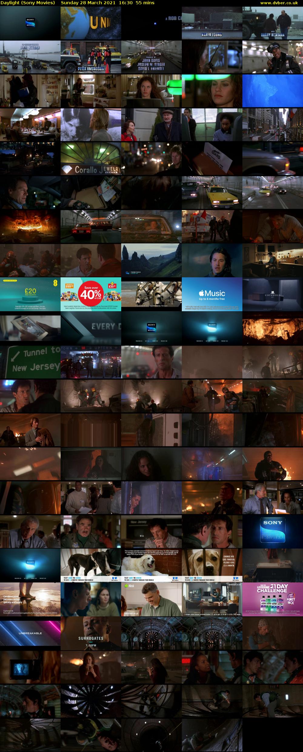 Daylight (Sony Movies) Sunday 28 March 2021 16:30 - 17:25