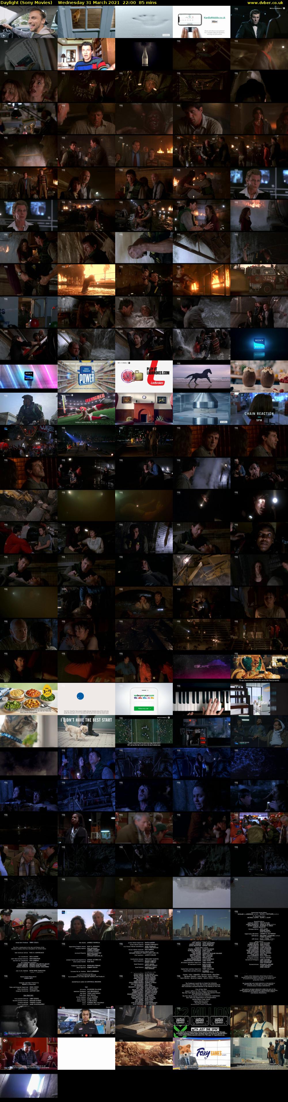 Daylight (Sony Movies) Wednesday 31 March 2021 22:00 - 23:25