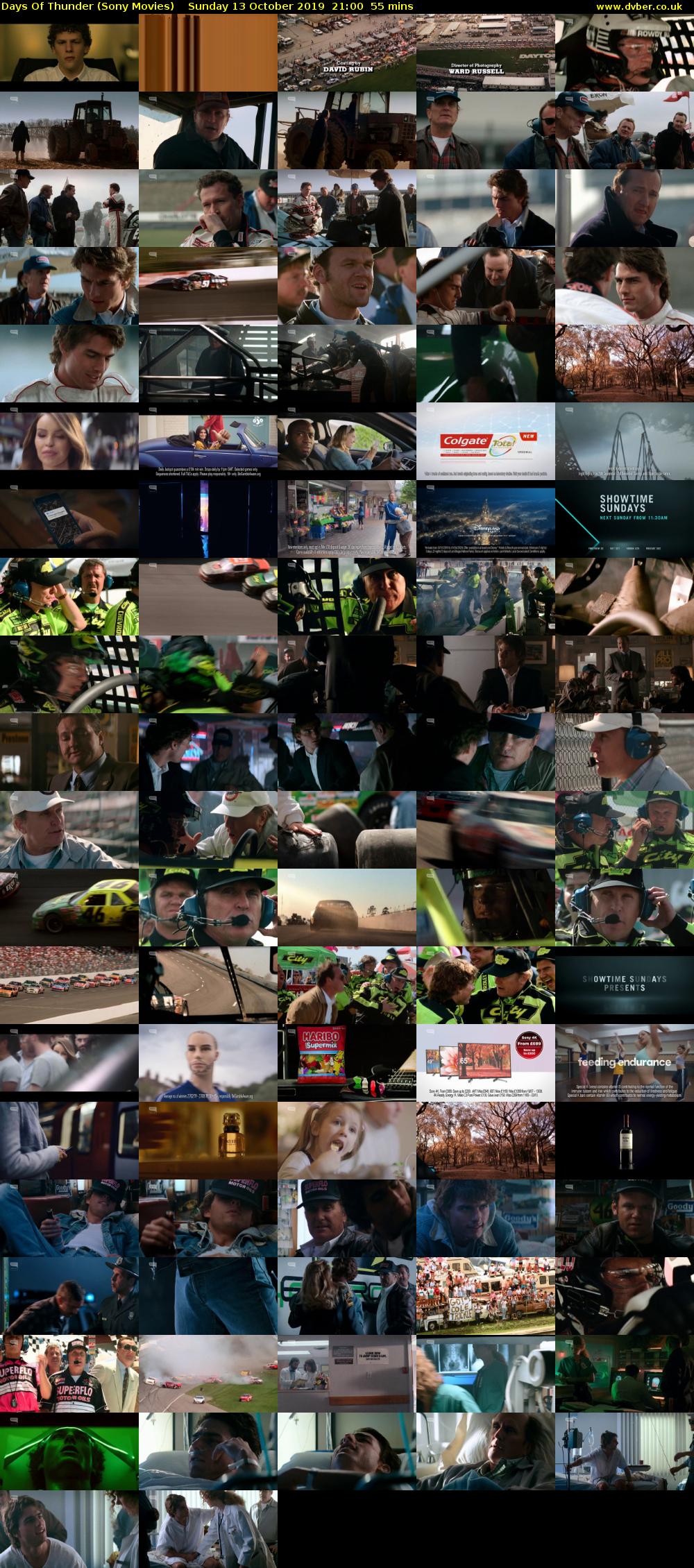 Days Of Thunder (Sony Movies) Sunday 13 October 2019 21:00 - 21:55