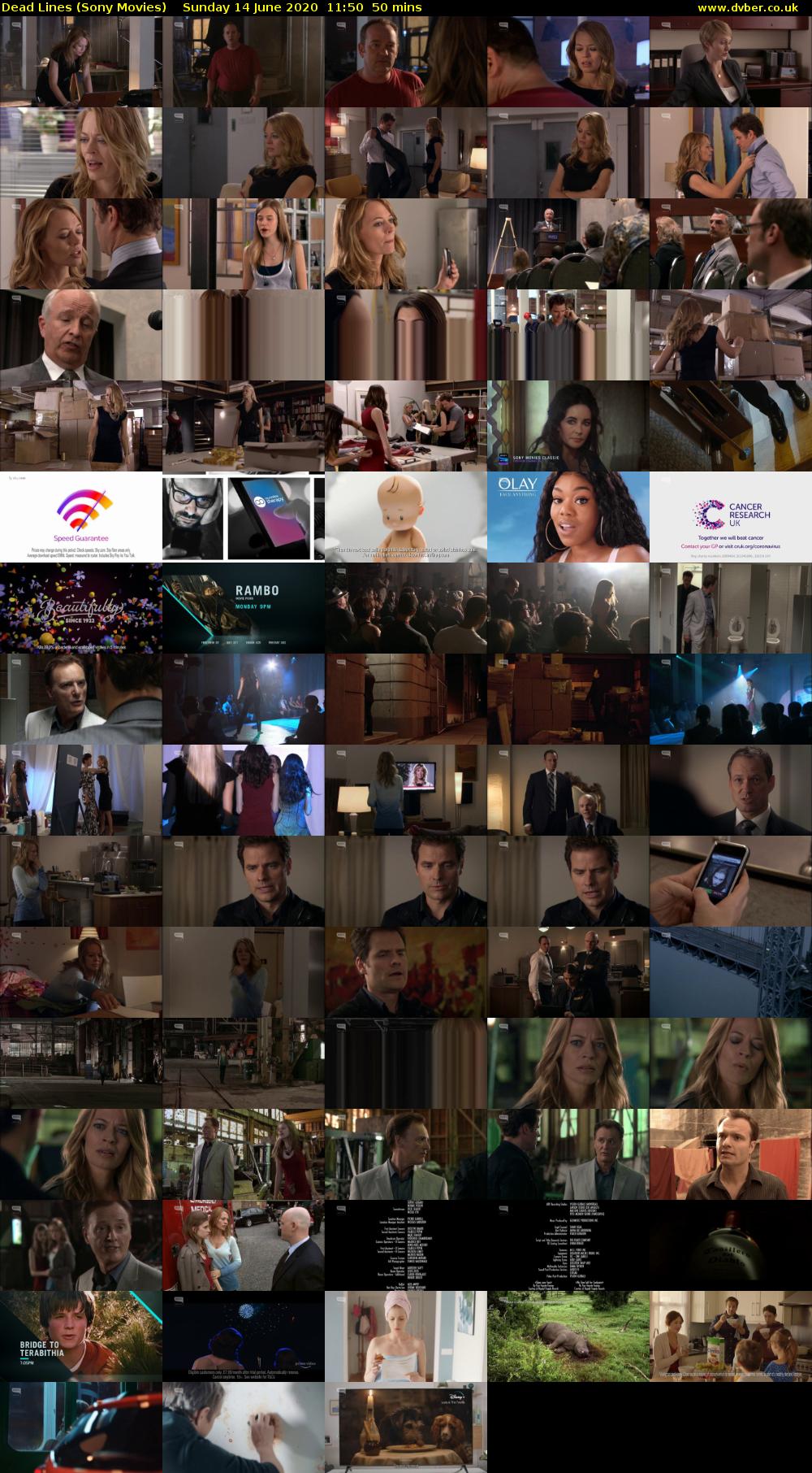 Dead Lines (Sony Movies) Sunday 14 June 2020 11:50 - 12:40