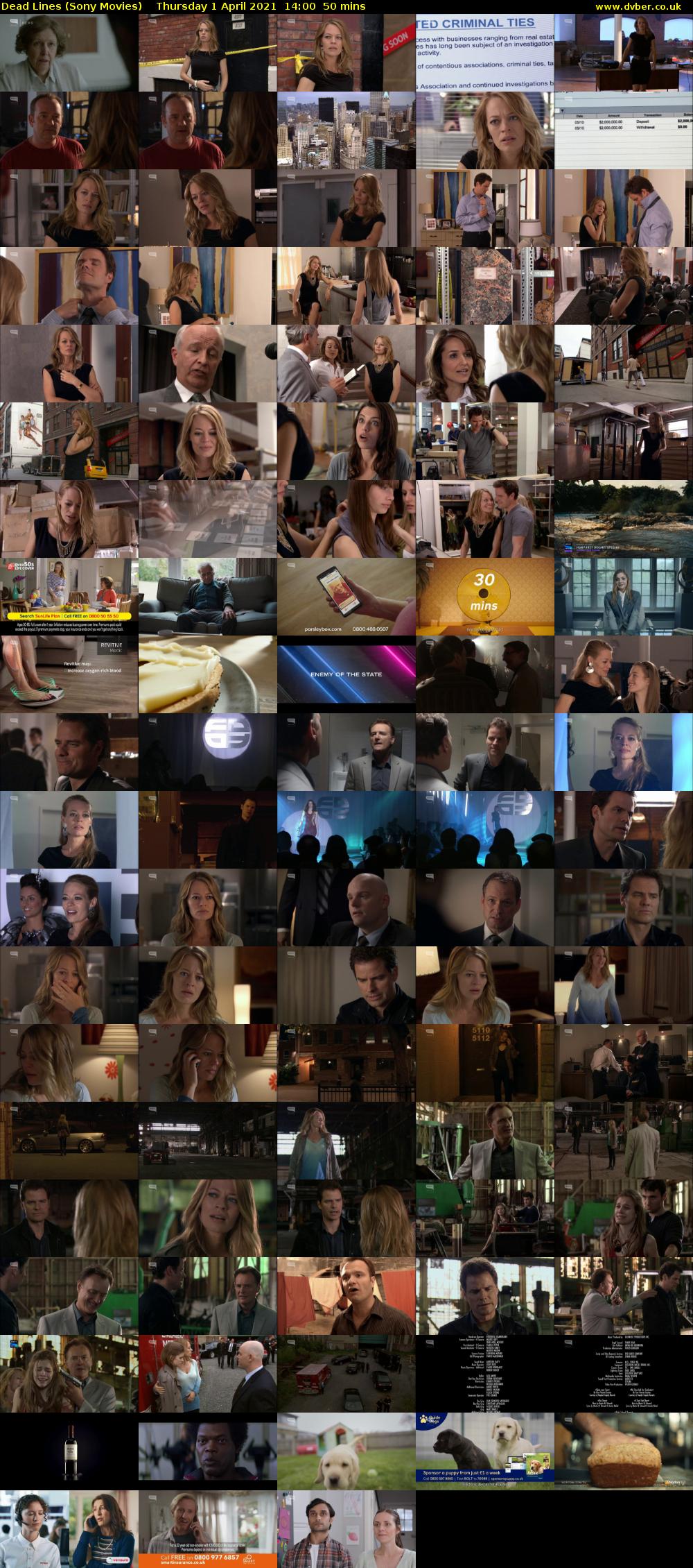 Dead Lines (Sony Movies) Thursday 1 April 2021 14:00 - 14:50