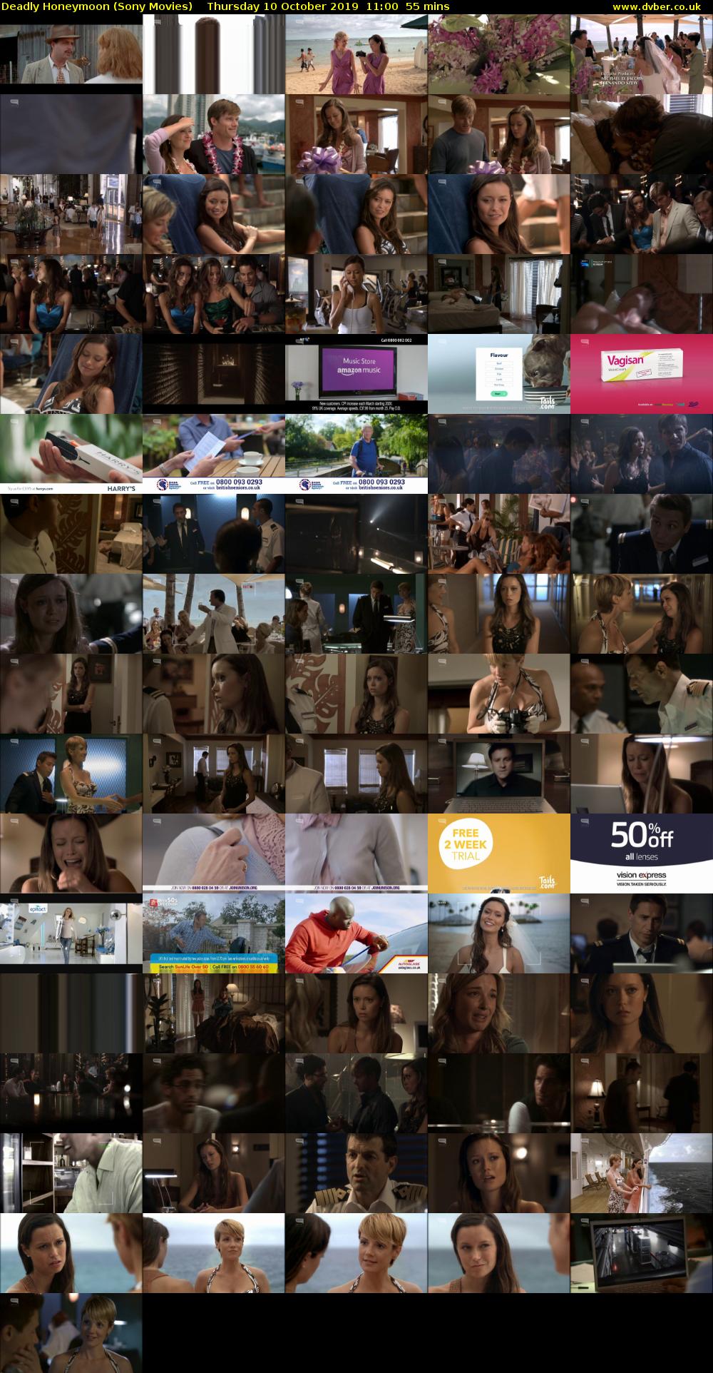 Deadly Honeymoon (Sony Movies) Thursday 10 October 2019 11:00 - 11:55