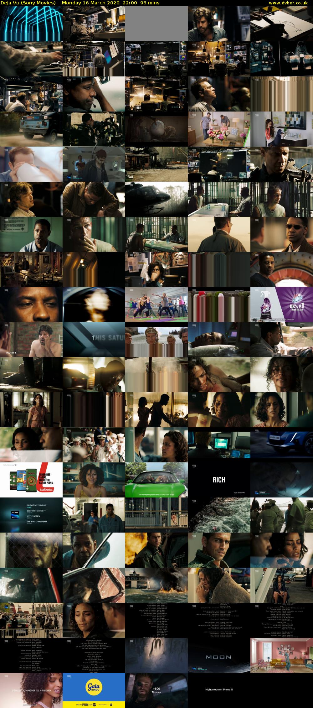 Deja Vu (Sony Movies) Monday 16 March 2020 22:00 - 23:35