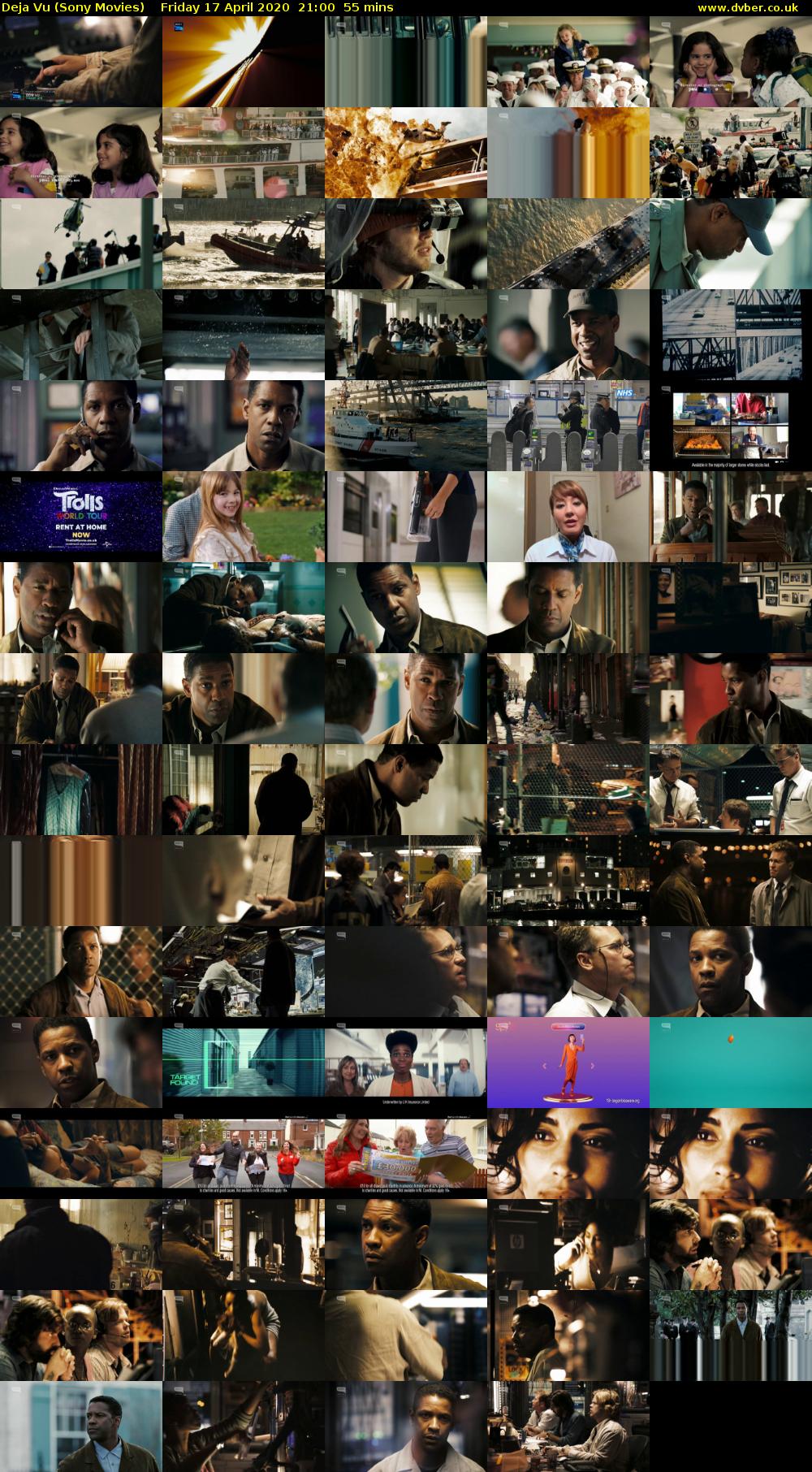 Deja Vu (Sony Movies) Friday 17 April 2020 21:00 - 21:55