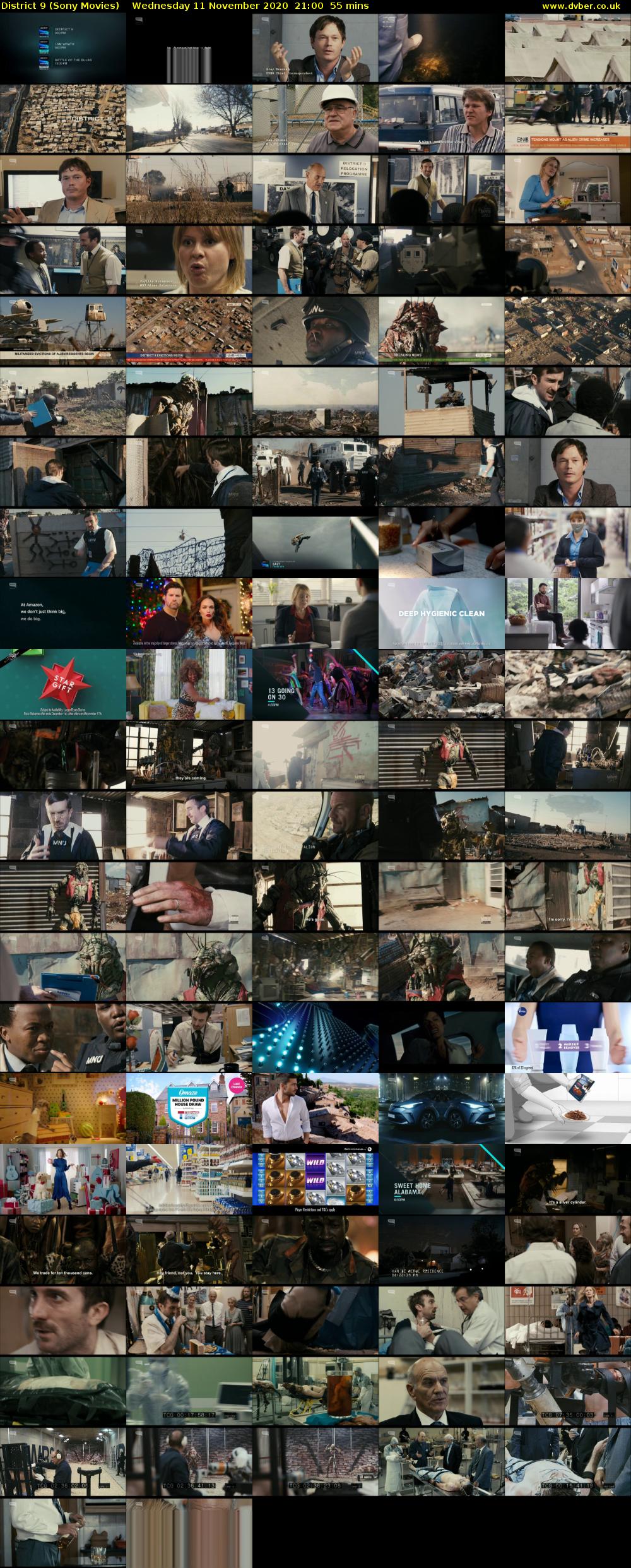 District 9 (Sony Movies) Wednesday 11 November 2020 21:00 - 21:55