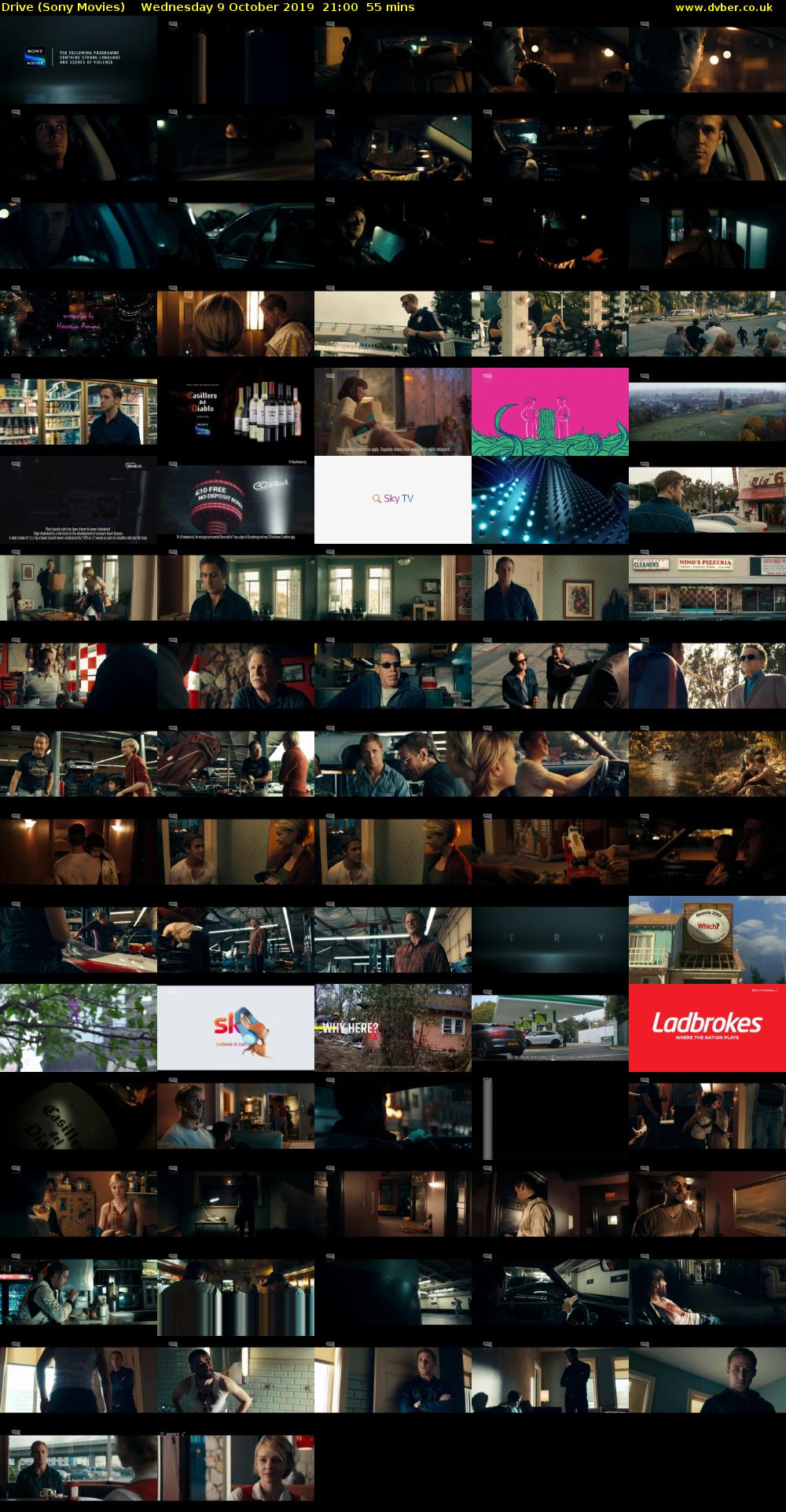 Drive (Sony Movies) Wednesday 9 October 2019 21:00 - 21:55
