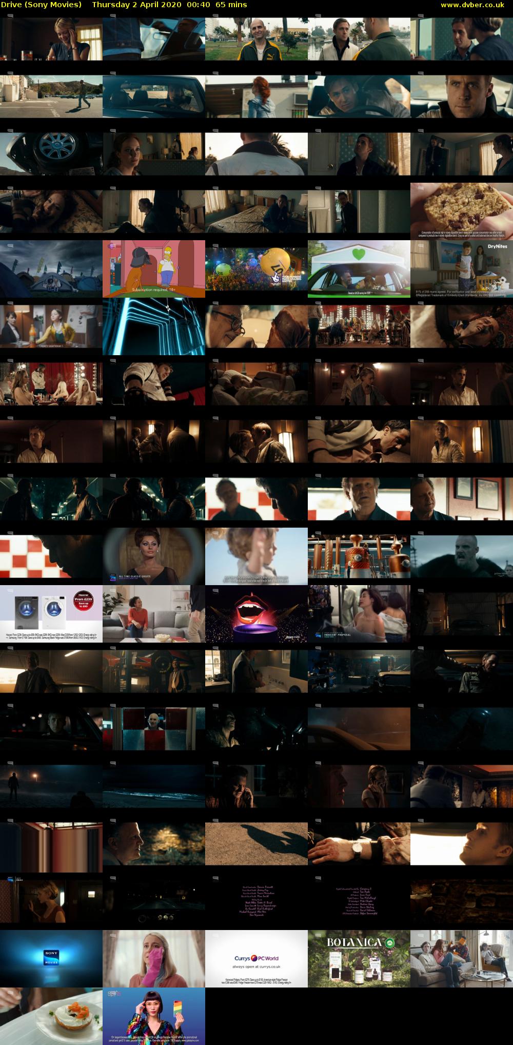 Drive (Sony Movies) Thursday 2 April 2020 00:40 - 01:45