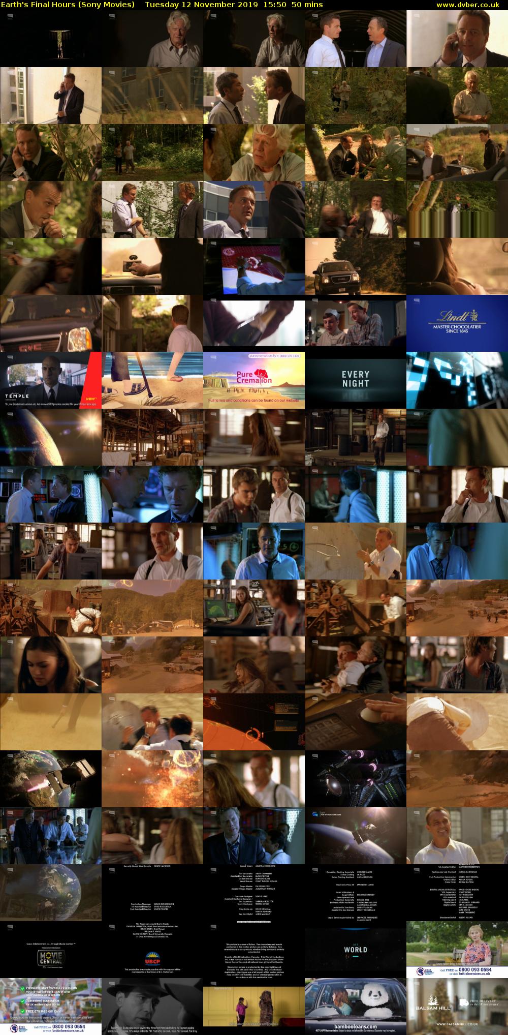 Earth's Final Hours (Sony Movies) Tuesday 12 November 2019 15:50 - 16:40