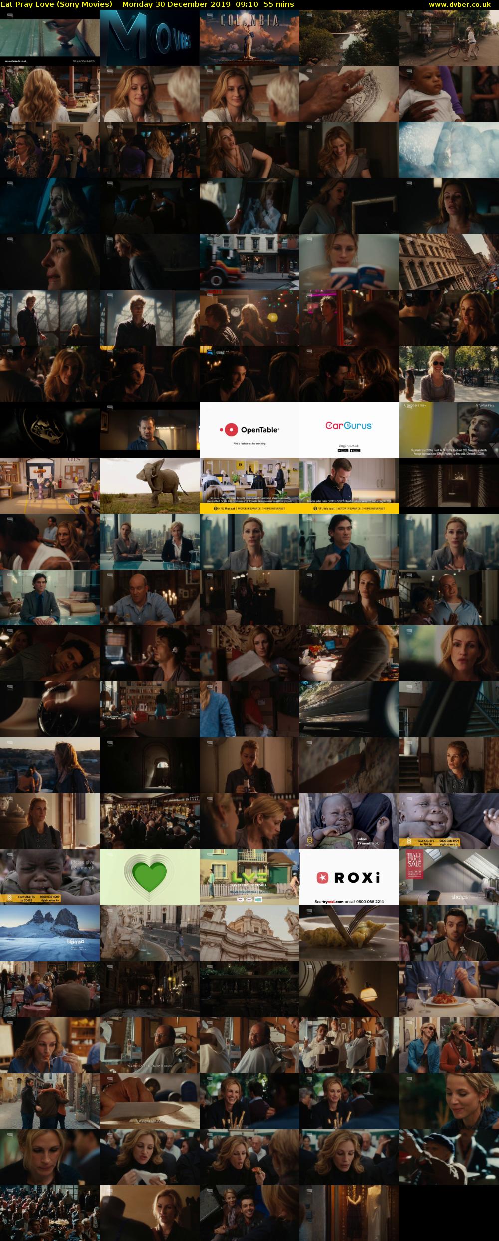 Eat Pray Love (Sony Movies) Monday 30 December 2019 09:10 - 10:05