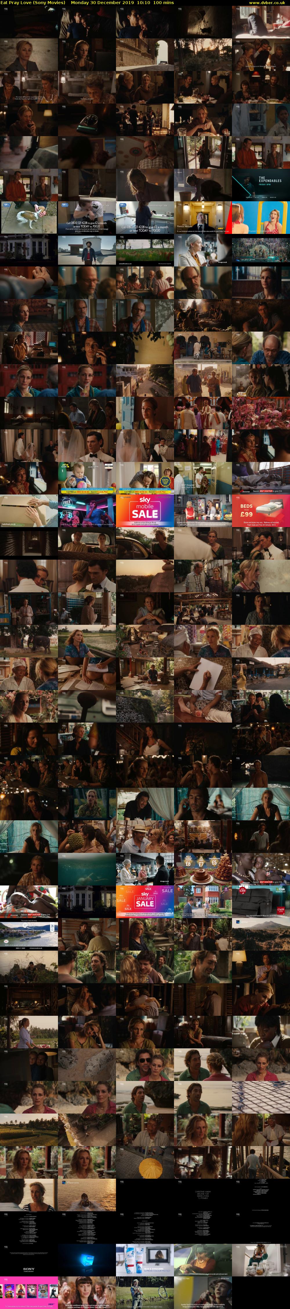 Eat Pray Love (Sony Movies) Monday 30 December 2019 10:10 - 11:50