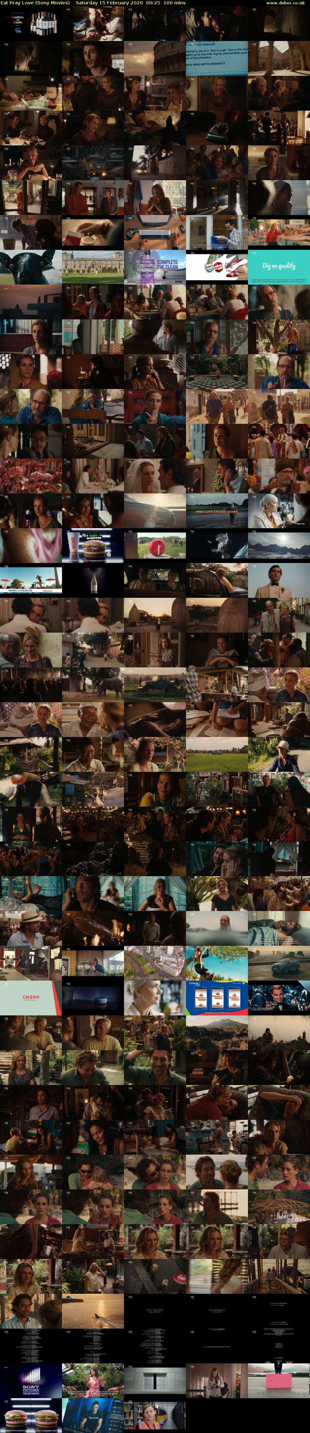 Eat Pray Love (Sony Movies) Saturday 15 February 2020 00:25 - 02:05