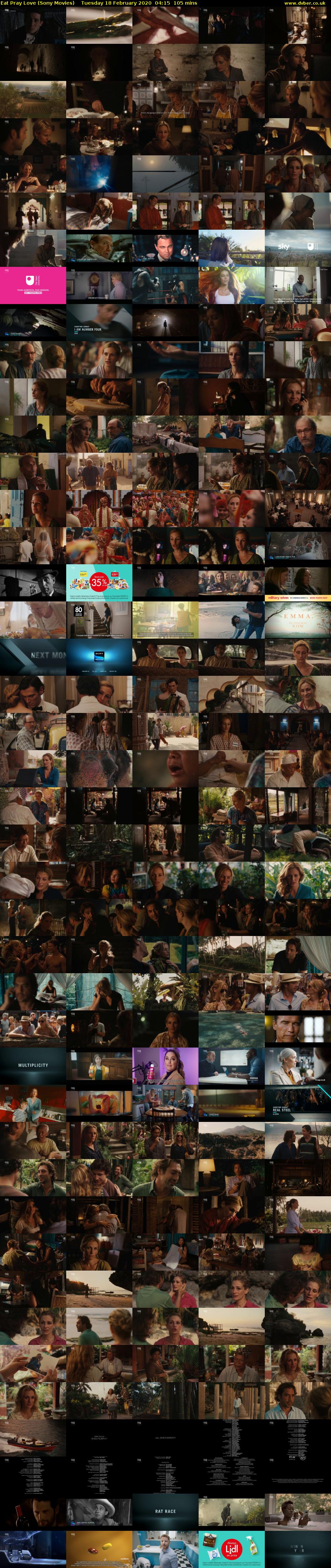 Eat Pray Love (Sony Movies) Tuesday 18 February 2020 04:15 - 06:00