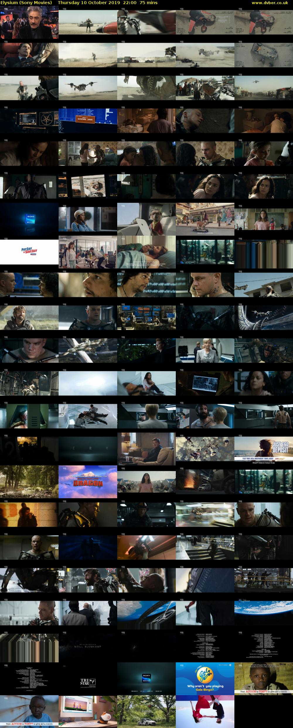 Elysium (Sony Movies) Thursday 10 October 2019 22:00 - 23:15